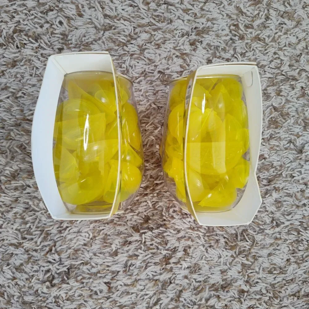 Reusable Ice Cubes Drink Chillers 24 Piece‎ Lemons with 16oz Unbreakable Glasses